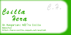 csilla hera business card